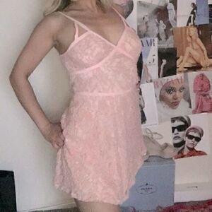 Peach knit Dress